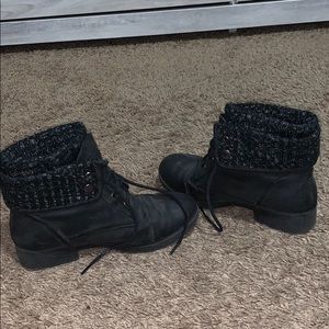 black ankle boots